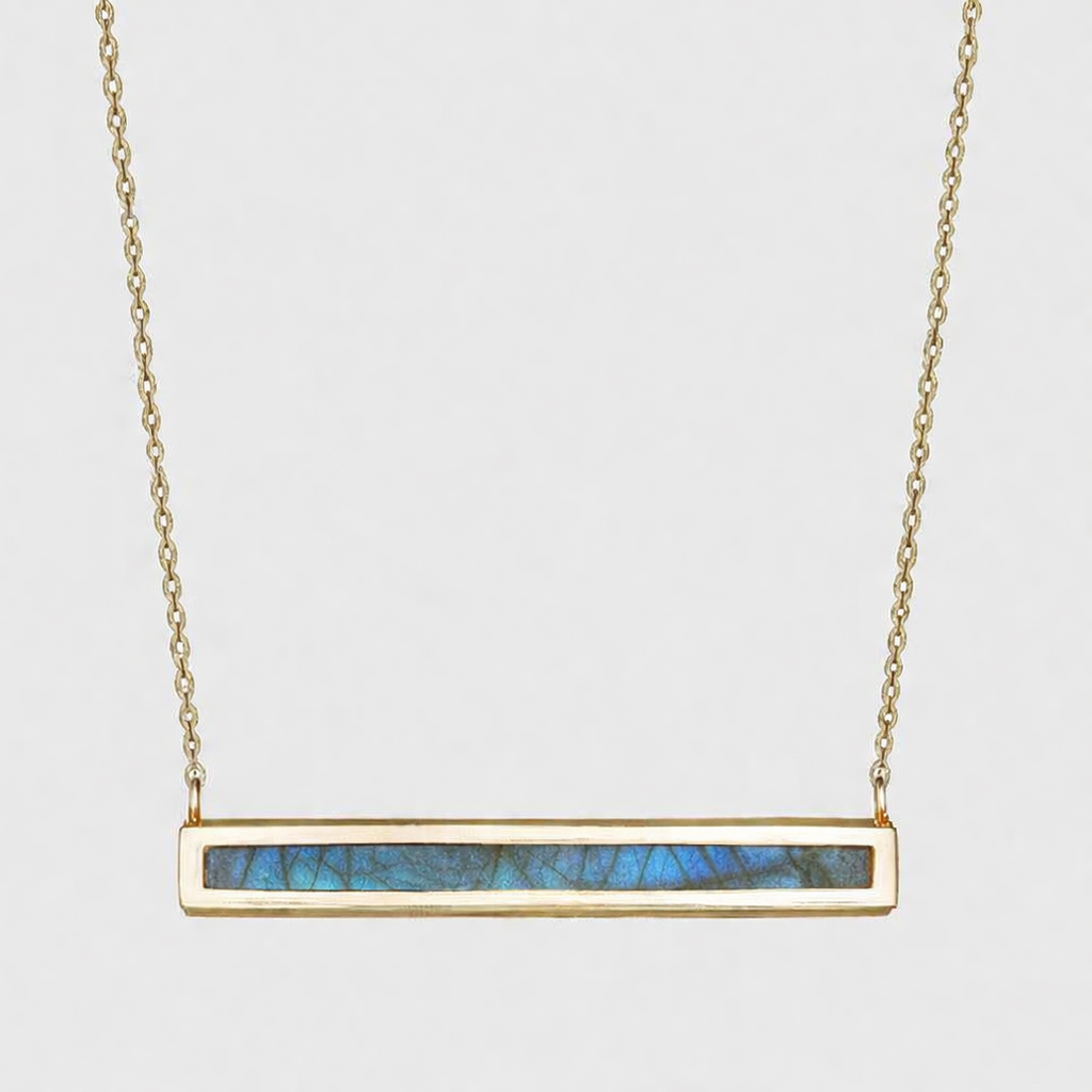 Labradorite Euclidean Bar Necklace