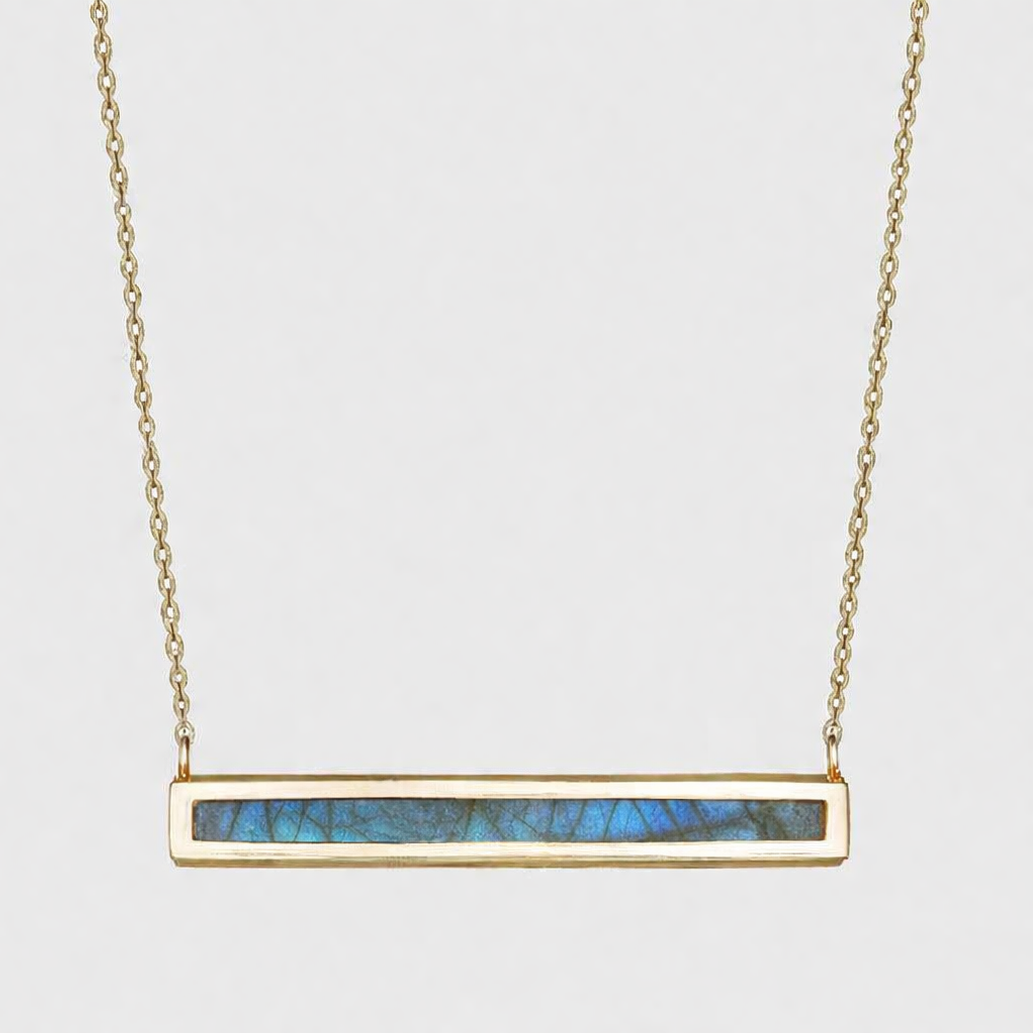 Labradorite Euclidean Bar Necklace