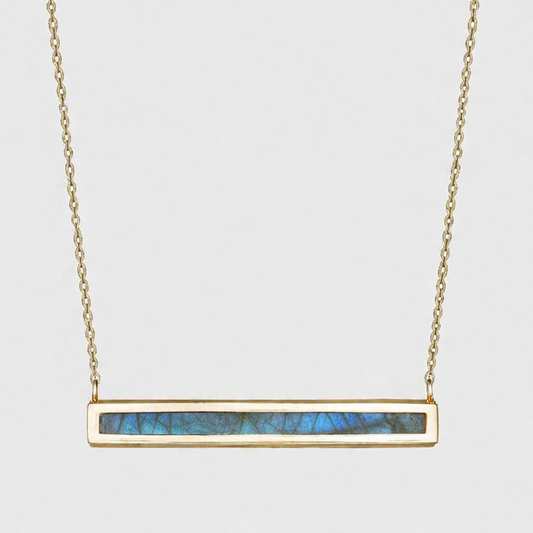Labradorite Euclidean Bar Necklace