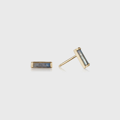 Labradorite Euclidean Bar Earrings