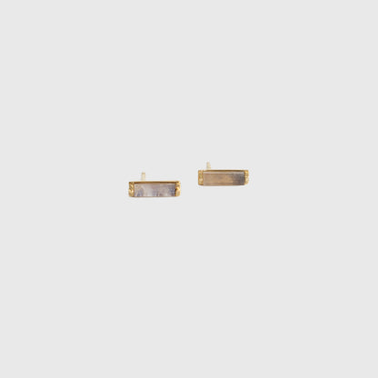 Moonstone Euclidean Bar Earrings