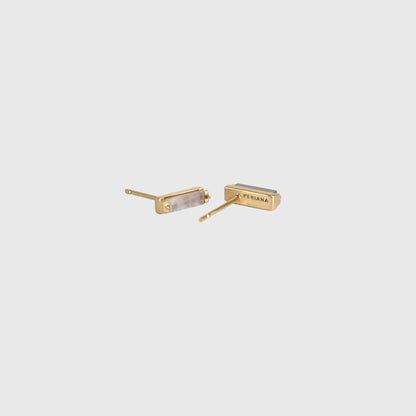 Moonstone Euclidean Bar Earrings
