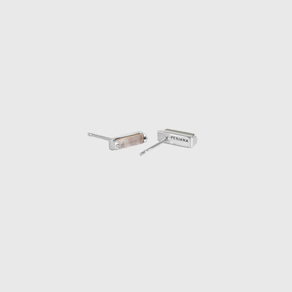Moonstone Euclidean Bar Earrings