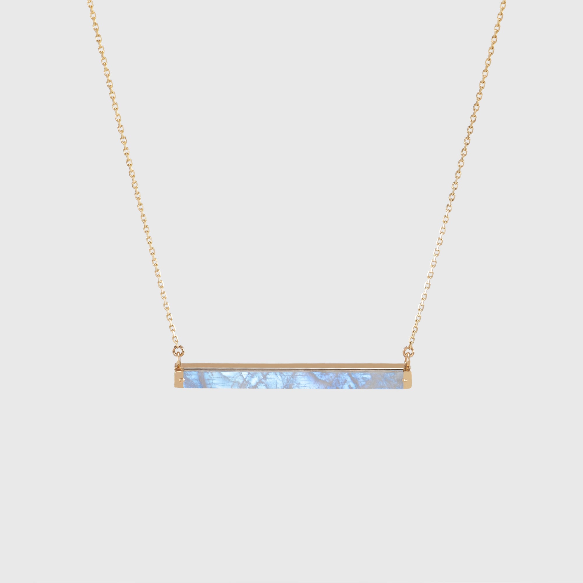 Moonstone Euclidean Bar Necklace