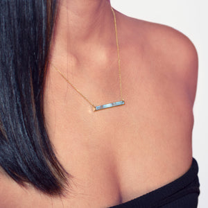 Labradorite Euclidean Bar Necklace